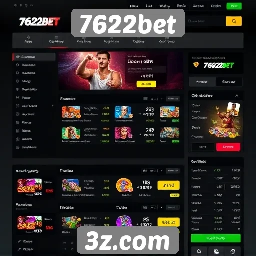 Análise da interface do usuário no site 7622bet